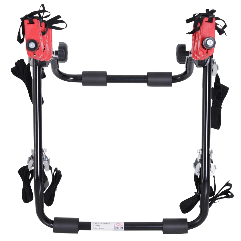 Homcom Suport Biciclete Posterior Pliabil pentru Masina Pentru 3 Biciclete 40 kg in Otel si Alumini Negru 68x52x60cm