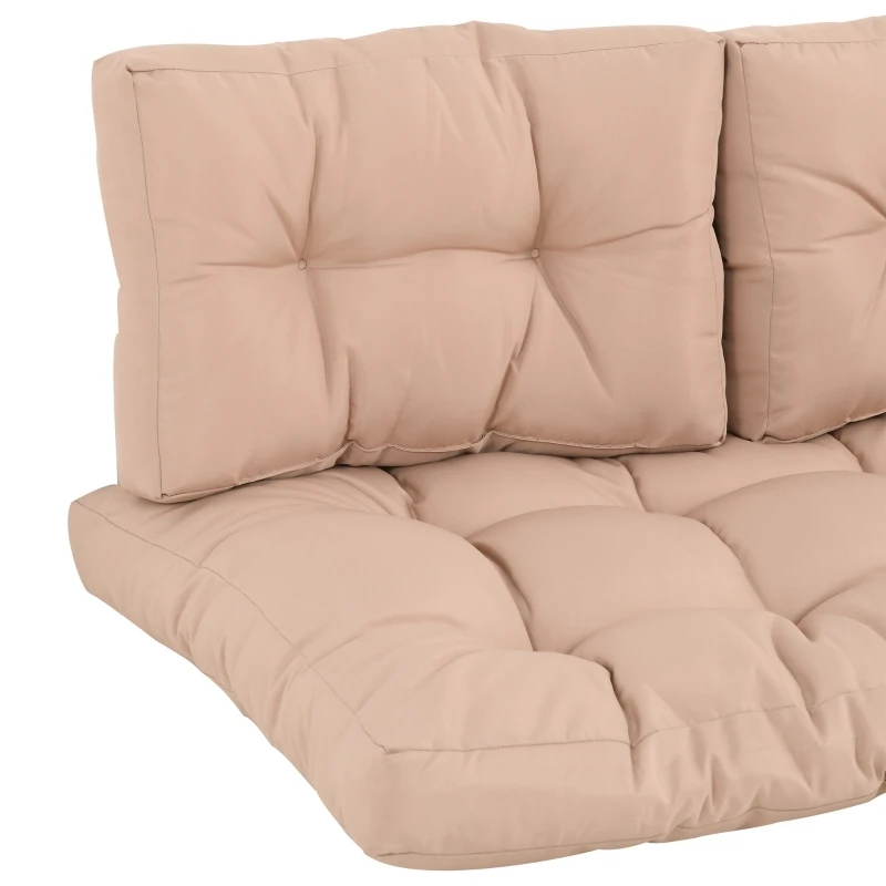 OutSunny, set 3 perne captusite pentru canapea, bej