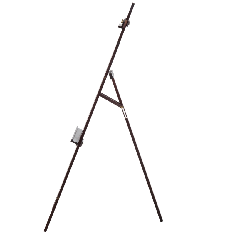 Homcom Sevalet pentru Pictura in Lemn cu Inaltime si Inclinatie Reglabila, Maro, 46x60x140cm