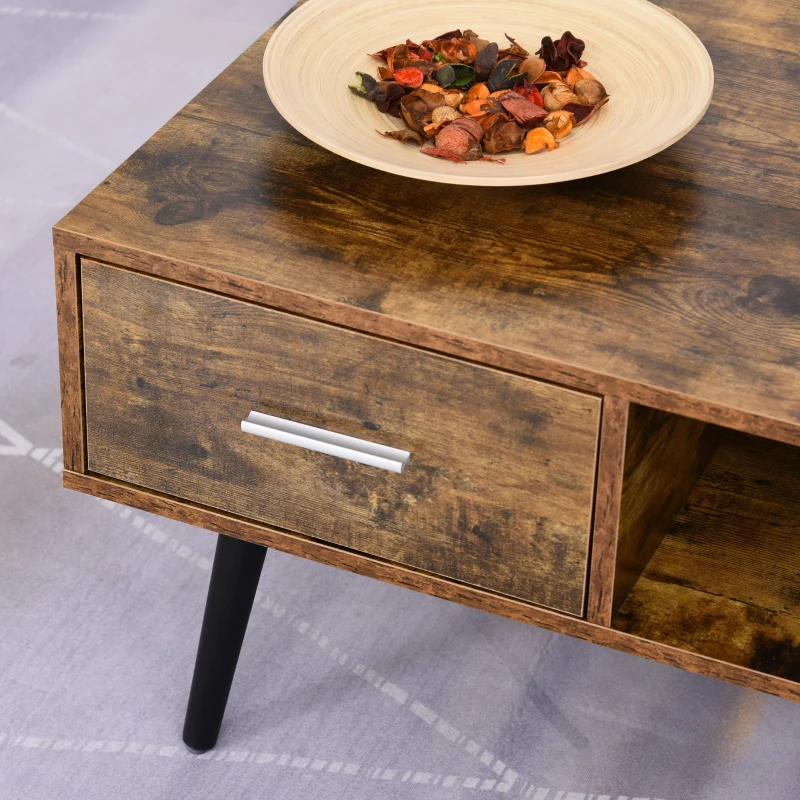 HOMCOM masuta living, 110x55x45cm, maro