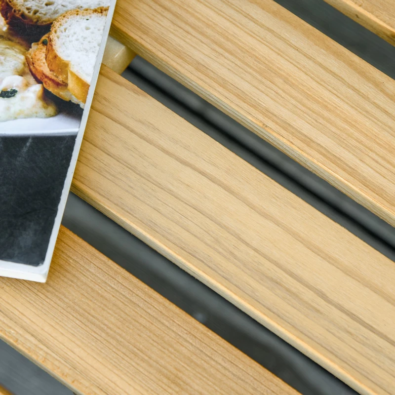 Outsunny Banca Balansoar de Gradina 2 Locuri cu Cotiere din Lemn de Brad