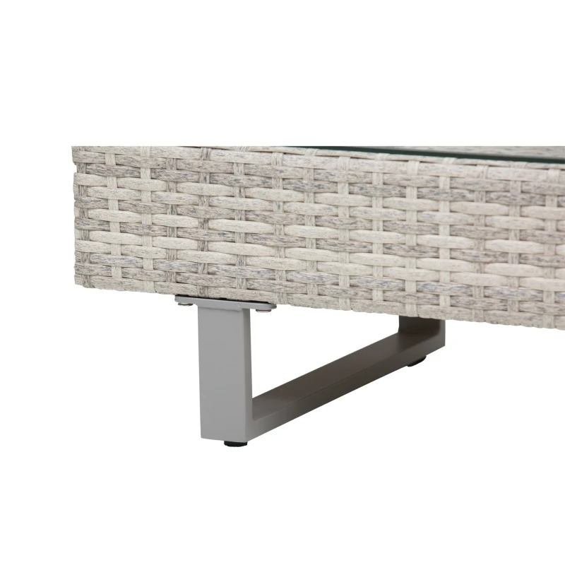 Outsunny Set Mobilier canapele si masuta pentru Gradina din Ratan Gri(m-10)