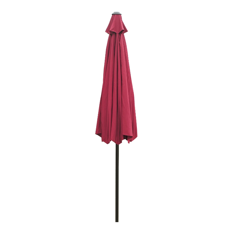 Outsunny Umbrela de Gradina Inclinabila 3x2.45m in Poliester Impermeabil, Rosu Bordeaux