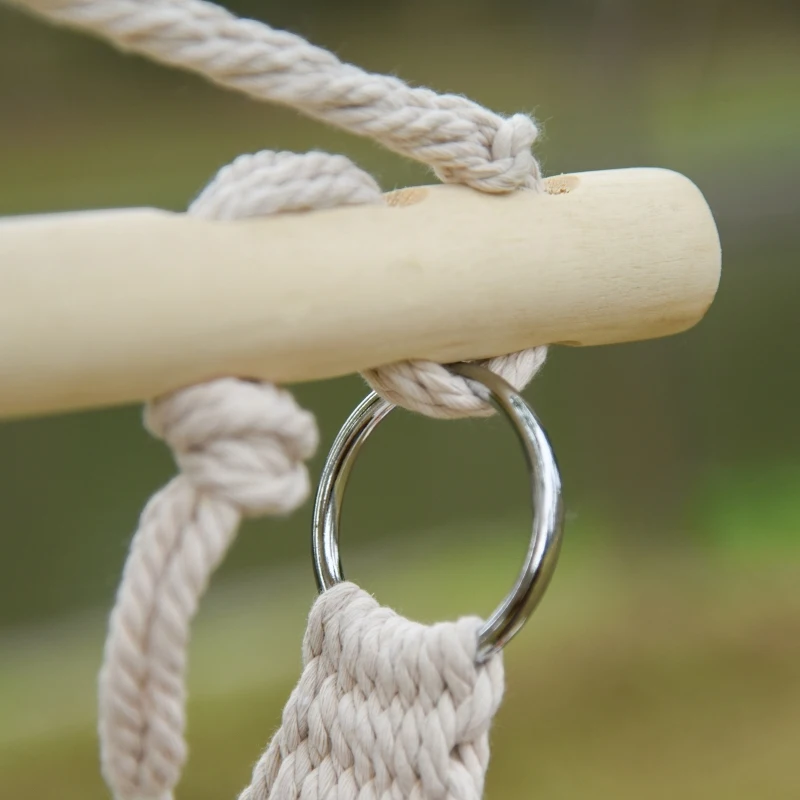 Outsunny Hamac de Gradina din Franghie Shabby Chic pentru Interior si Exterior Alb