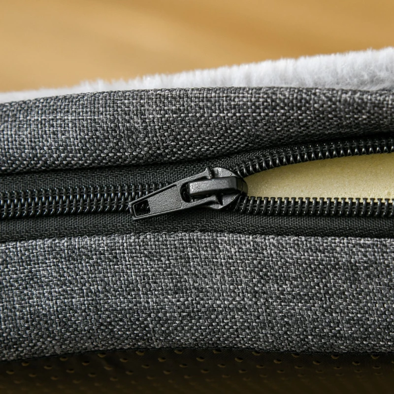 PawHut Culcus pentru Caini Mari Inaltat cu greutatea pana la 35kg Patut pentru Caini Gri