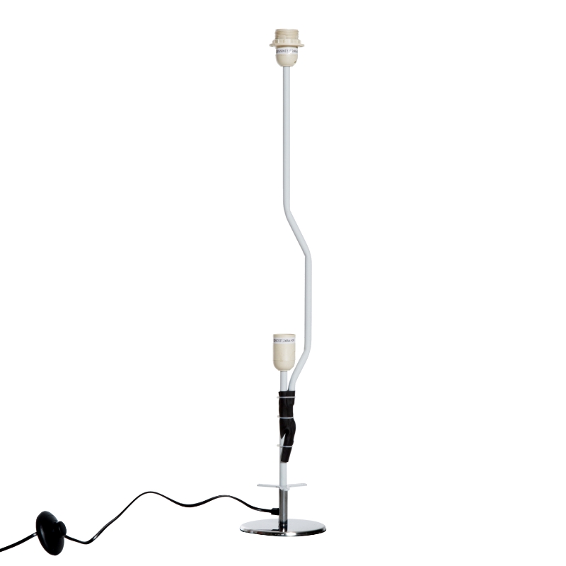 Homcom Lampada da Terra in Acciaio, Bianco, 15x15x120cm