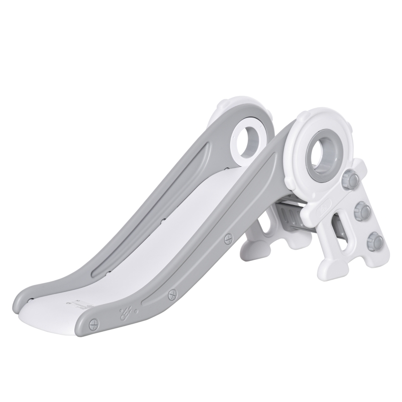 HomCom tobogan plastic copii 1-3 ani, 133x52x58cm, gri+alb
