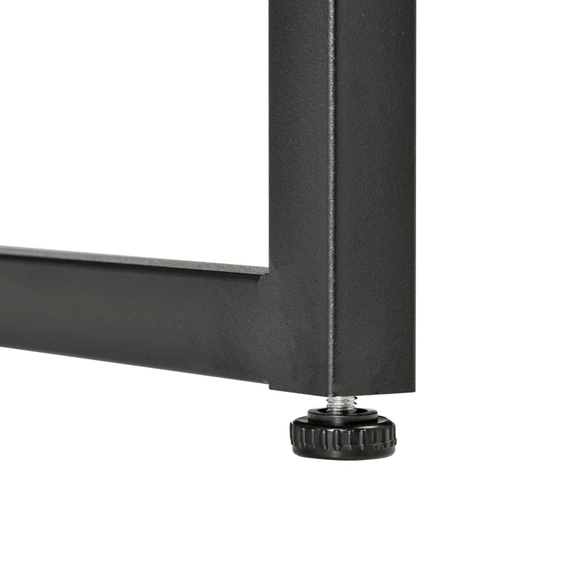 HOMCOM Noptiera Stil Industrial cu Sertar Masuta de Sufragerie din Lemn Otel