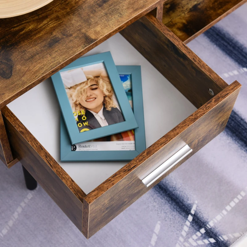 HOMCOM masuta living, 110x55x45cm, maro