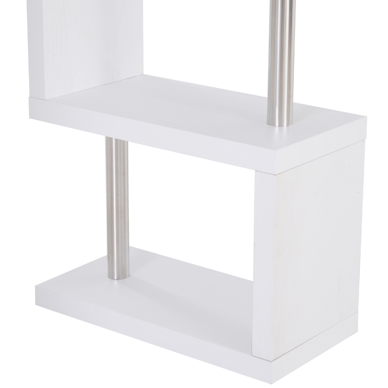 HOMCOM Masa Biblioteca Alb si Lemn 175 x 30x 164.5cm