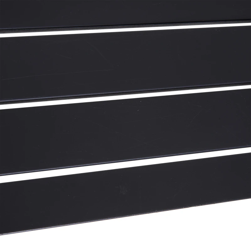 Outsunny Set da Picnic Tavolo con Panche in Metallo Nero  110 x 55 x 70 cm
