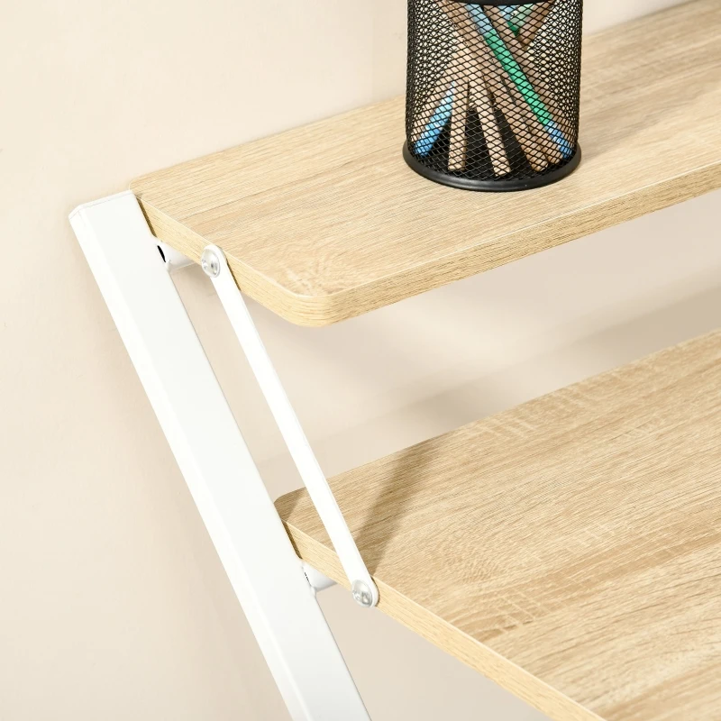 HOMCOM birou pliabil cu raft, din PAL, 81.5x70x84cm