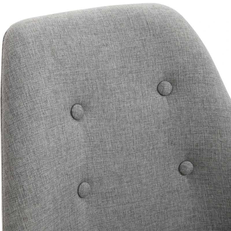 HOMCOM Set 2 Scaune de Sufragerie captusite design modern gri