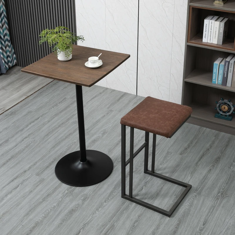 HomCom masa inalta pentru bar, 60x60x103 cm