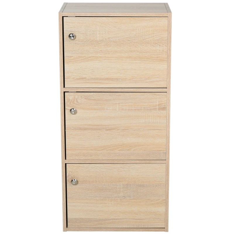 Homcom Dulap Multifunctional Alb – 3 Rafturi & Usi pentru Casa sau Birou
