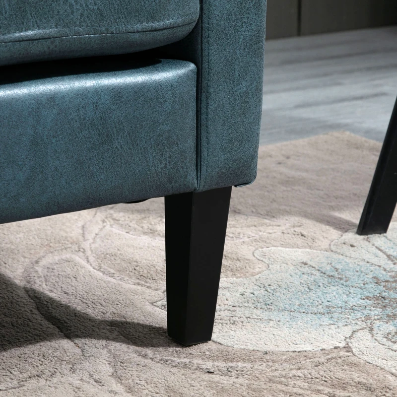 HOMCOM Canapea 2 Locuri din Stofa, Mobilier Modern pentru Living si Birou