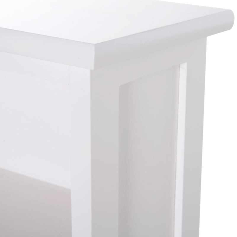 HomCom Mobilier Biblioteca 5 Rafturi din Lemn Elegant pentru Casa si Birou Alb 30x17x90cm