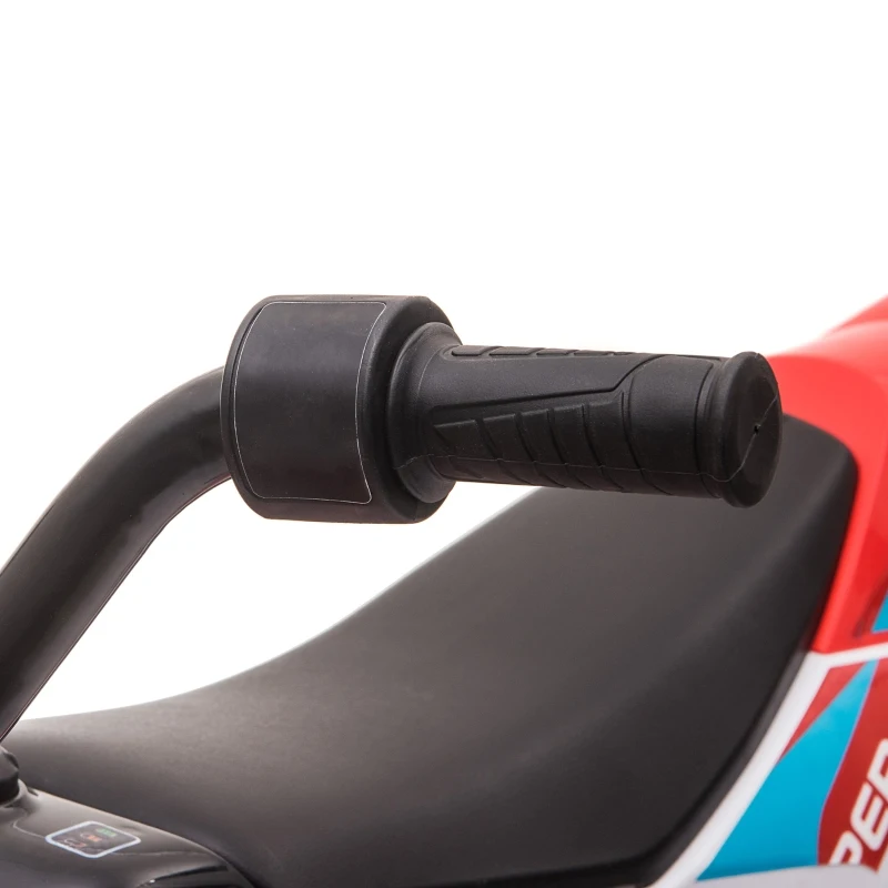 HOMCOM Motocicleta Electrica pentru Copii Baterie 12V Reincarcabila si Rotite Rosu