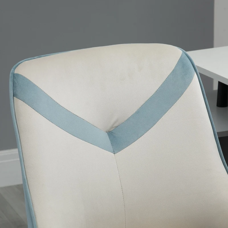 Vinsetto Scaun Rotativ Basculant pentru Birou si Casa, Inaltime Ajustabila Bej