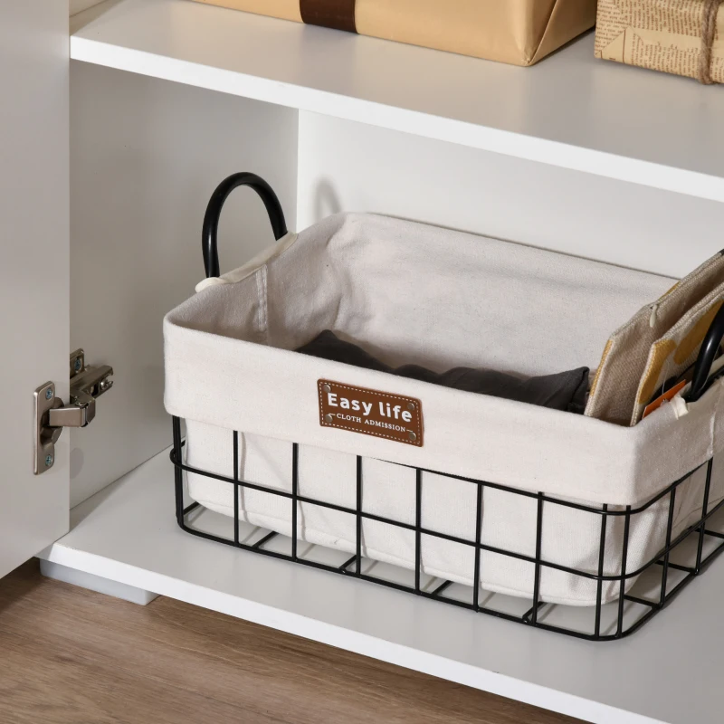 HOMCOM Dulap Multiuz 2 Sertare si 2 Compartimente cu usa Deschidere prin apasare, Alb