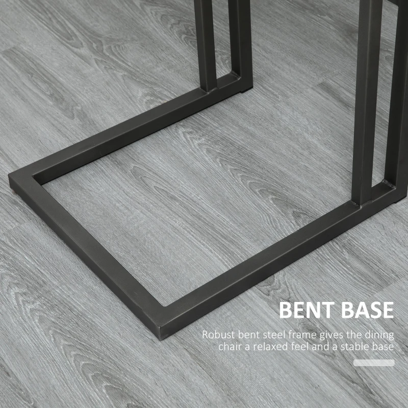 HOMCOM Set 2 Taburete de Bar Stil Vintage Industrial Imitaţie de piele şi Metal