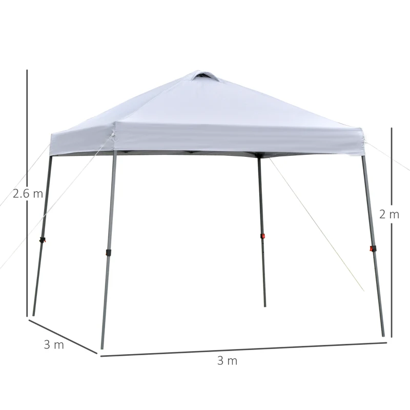 Outsunny Foisor pliabil 3x3m de Gradina, fabricat in Metal si Tesut Oxford