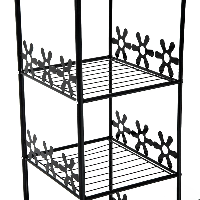 HOMCOM Dulap Haine in Fier, Negru, 84x42x159cm