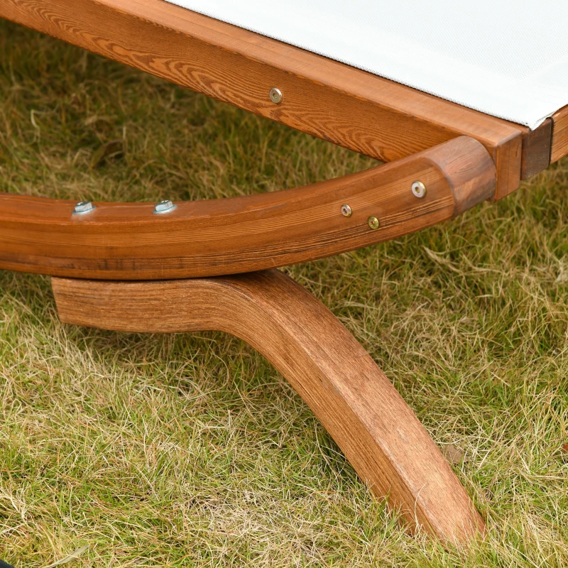 Outsunny Sezlong de Gradina 2 Locuri Reclinabil, 3 Nivele Acoperis si Perne