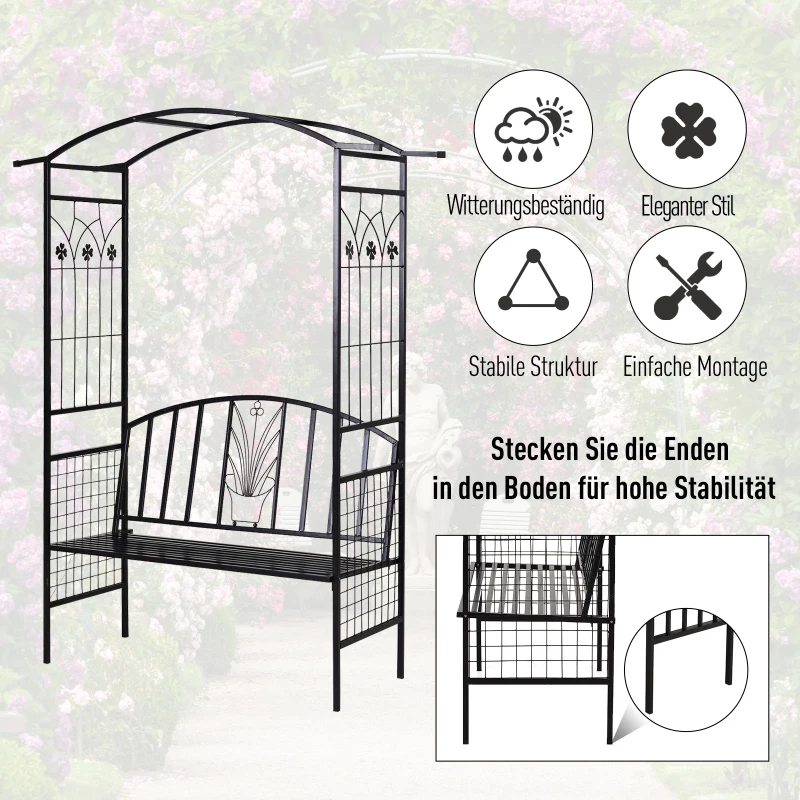 Outsunny 3-Sitzer Hollywoodschaukel Schaukelstuhl 2-in-1 Gartenliege mit Sonnendach winkeleinstellbar Stahl Polyester Outdoor Hellbraun+Dunkelgrau 218 x 120 x 168 cm