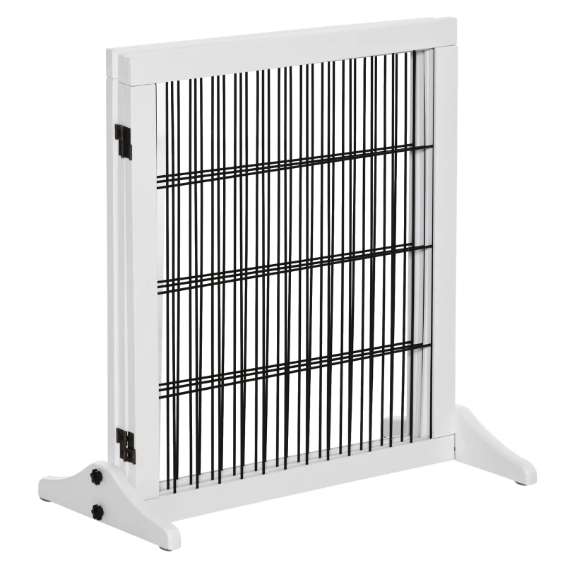 PawHut hondenomheining grenen wit 185 x 36 x 71 cm