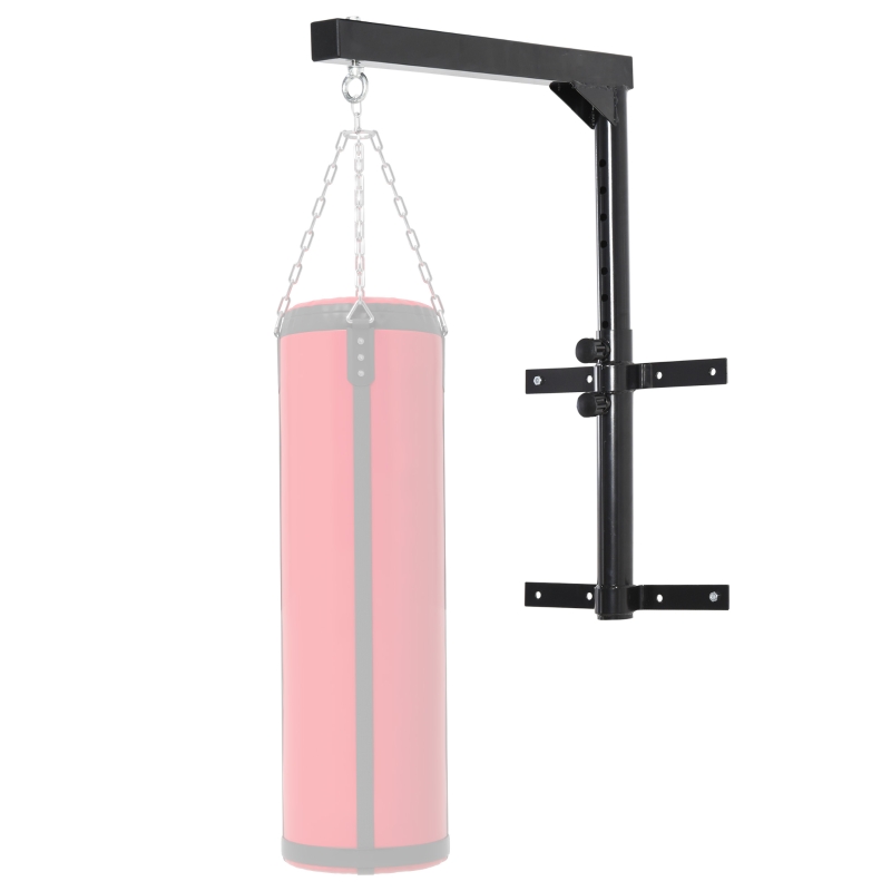 HOMCOM Soporte de Techo para Saco Regulable Colgador Boxeo Pared Gancho Bolsa Pesada MMA Tubo Robusto de Acero Carga máx. 100kg
