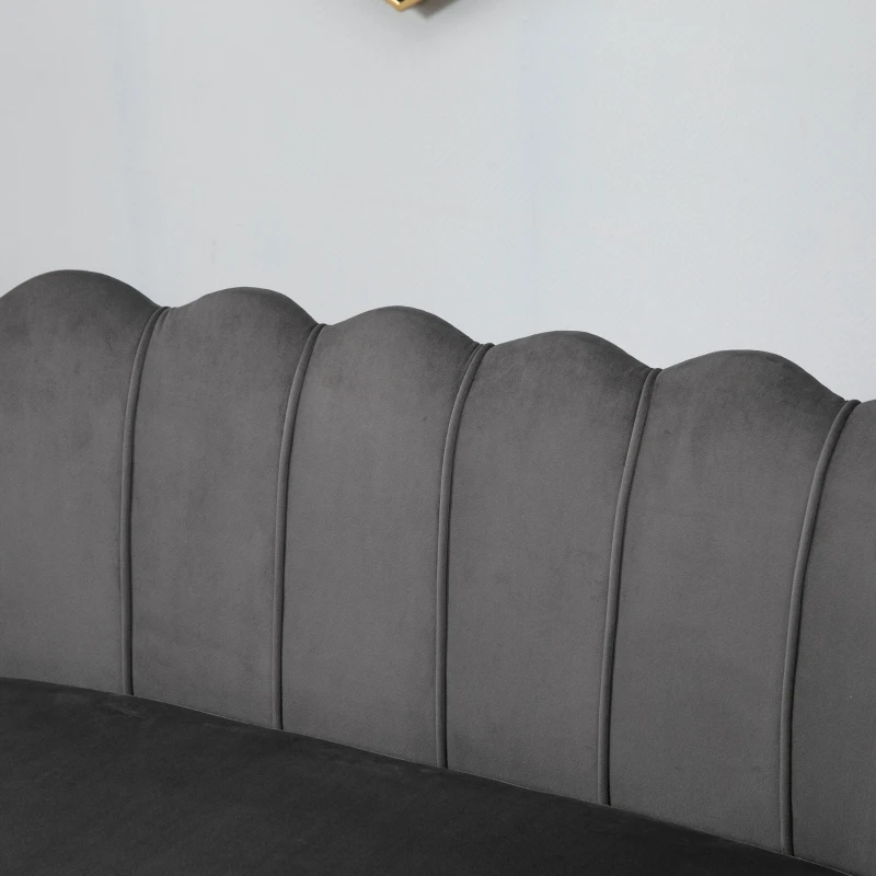 HOMCOM 2-zitsbank bank sofa fluweel velvet touch velours look