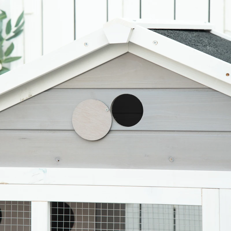 PawHut drewniana woliera dla ptaków 112 cm x 68 cm x 154 cm