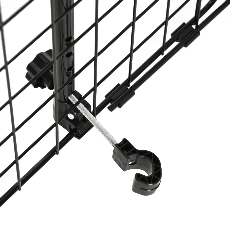 PawHut kratka ochronna dla psa do samochodu uniwersalna regulowana kratka do bagażnika przegroda metalowa kolor czarny (91-152) x 30 cm