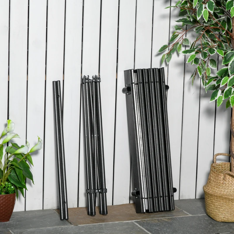 Outsunny aluminium klaptafel 70 cm x 70 cm x 69 cm