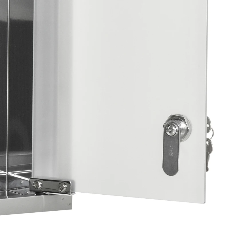 kleankin Szafka Medyczna na Leki z Zamkiem i Krzyżem Pierwszej Pomocy, Stal Nierdzewna