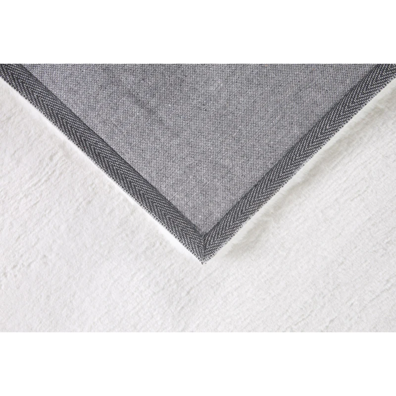 Homcom Teppich weich Hochflor Weiß 60 x 120 x 3,5 cm