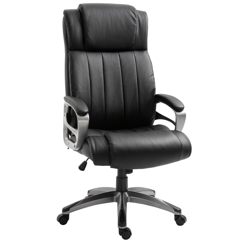 Vinsetto® Bürostuhl Massagefunktion drehbar 64,5 x 79 x 115-126 cm Schwarz