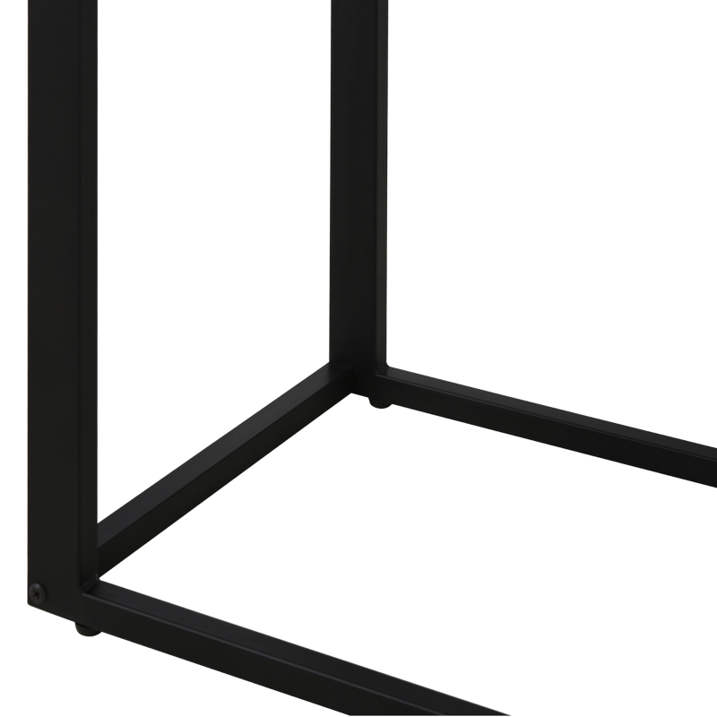 Stolik w kształcie litery C stolik kawowy stolik na podstawie stół metal MDF