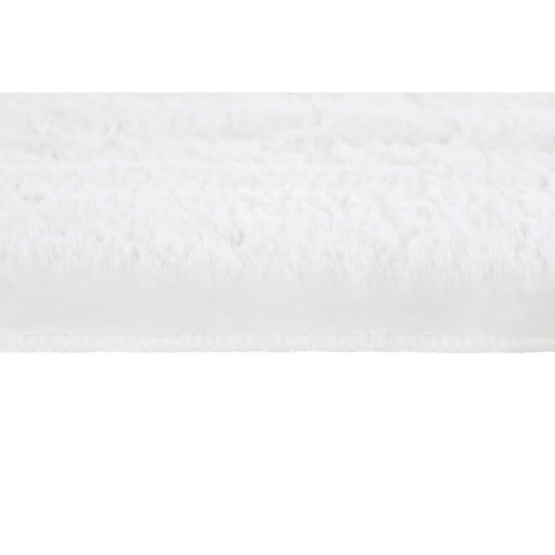 Homcom Teppich weich Hochflor Weiß 60 x 120 x 3,5 cm