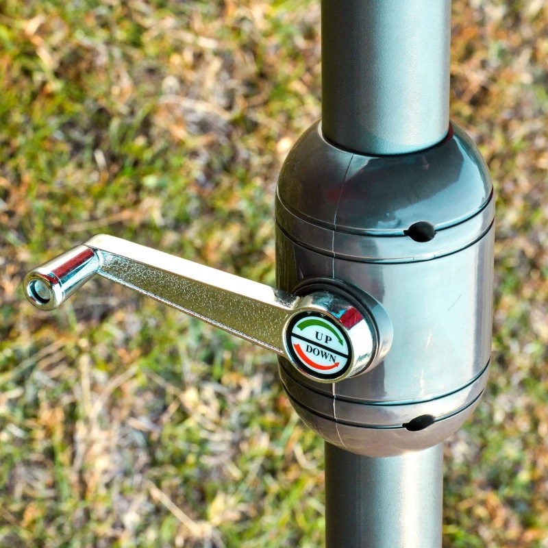 Parasol ze stojakiem parasol ogrodowy podwójny 460x270cm ciemnozielony