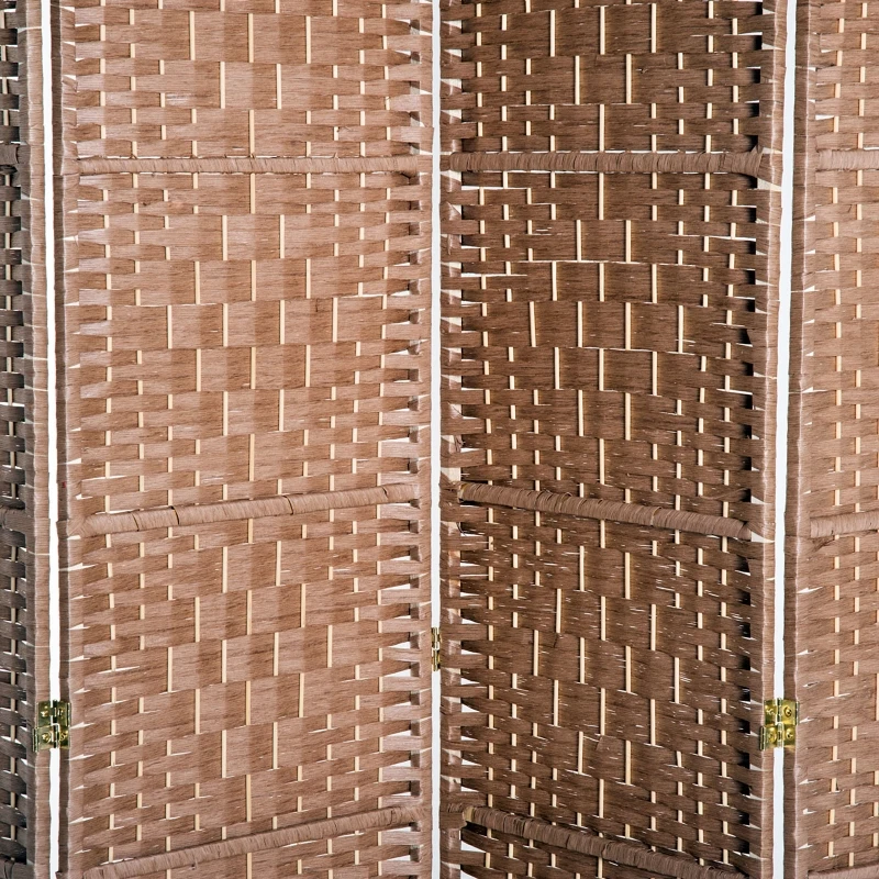 Parawan 4-częściowa przegroda do pokoju ścianka działowa z drewna topolowego składana 180 x 180 cm