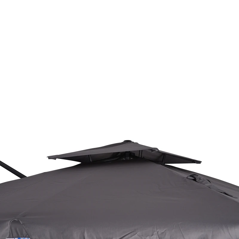 Parasol UV50+ parasol na wysięgniku podstawa i 4 obciążniki z pokrowcem ochronnym aluminium