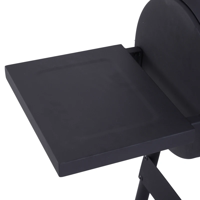 Outsunny podkurzacz grill BBQ wielofunkcyjny grill na węgiel drzewny grill na kółkach 2 x komory spalania