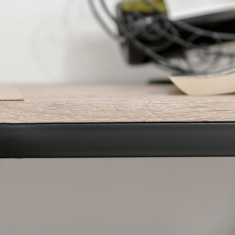HOMCOM Bartafel met 2 stoelen 3-delige tafelset barstoel barkruk MDF naturel zwart(m-8)