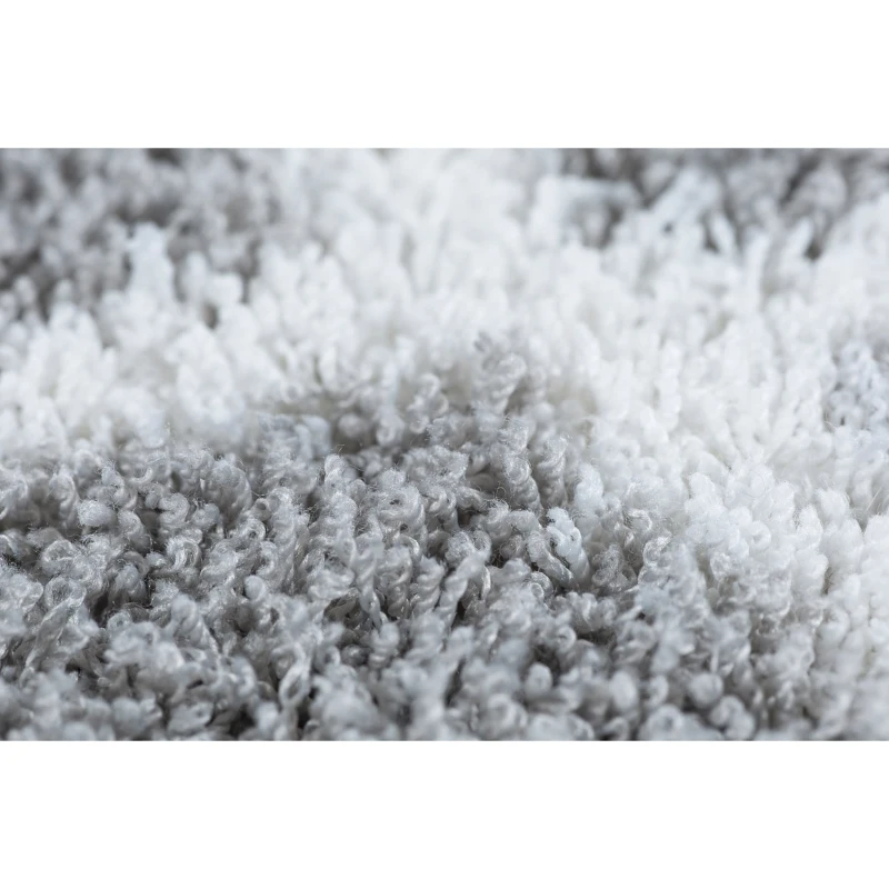 Homcom Teppich skandinavisches Muster Silber-Weiß 170 x 120 x 3,5 cm