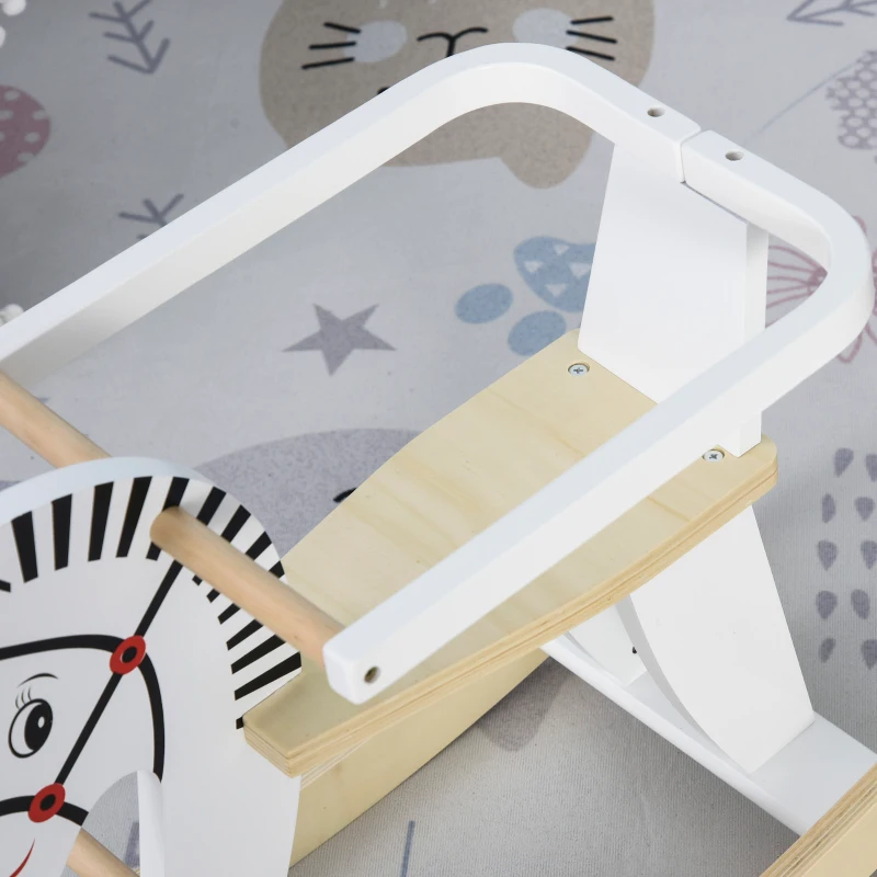 HOMCOM hobbelpaard voor kinderen baby schommeldier paard voor 36-72 maanden bruin