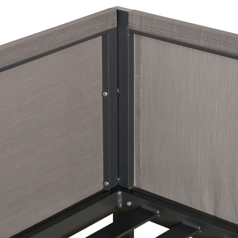 3-częściowy zestaw ogrodowy aluminium komplet wypoczynkowy ze stolikiem poduszkami szary