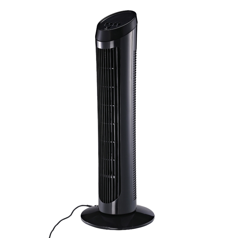 HOMCOM® Turmventilator Säulenventilator 45 W 3 Belüftungsstufen 70° Oszillation ABS