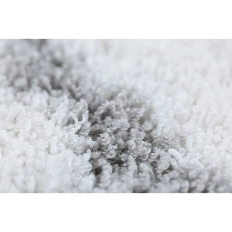 Homcom Teppich skandinavisches Muster Weiß-Silber 170 x 120 x 3,5 cm